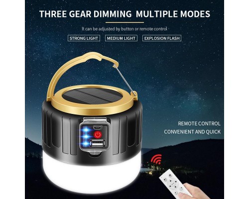 Светодиодная лампа фонарь для кемпинга на солнечной батарее оптом