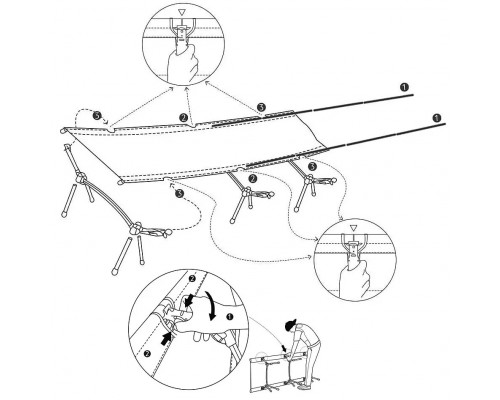 Туристическая раскладушка для кемпинга оптом