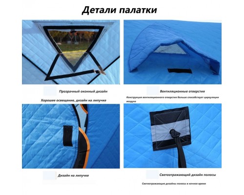 Утеплённая палатка для зимней рыбалки 150*165см оптом Утеплённая палатка для зимней рыбалки 150*165см оптом