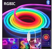 Светодиодная неоновая лента RGBIC 1м оптом
