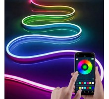Светодиодная неоновая лента RGBIC 3м оптом