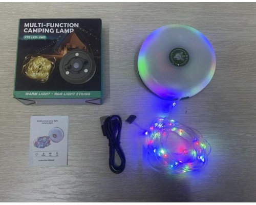 Кемпинговая RGB гирлянда фонарь с зарядкой через USB оптом Кемпинговая RGB гирлянда фонарь с зарядкой через USB оптом