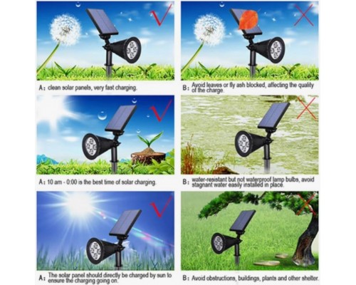 Грунтовый светодиодный светильник на солнечной батарее оптом