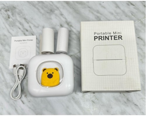 Портативный мини принтер мишка оптом