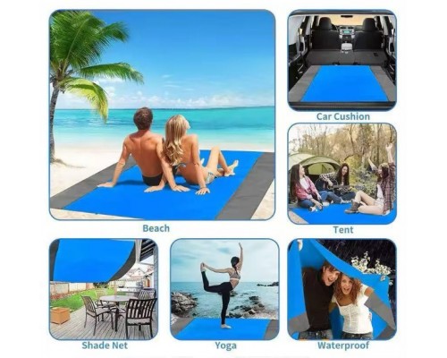 Непромокаемый пляжный коврик для пикника с сумкой чехлом 270х210см оптом