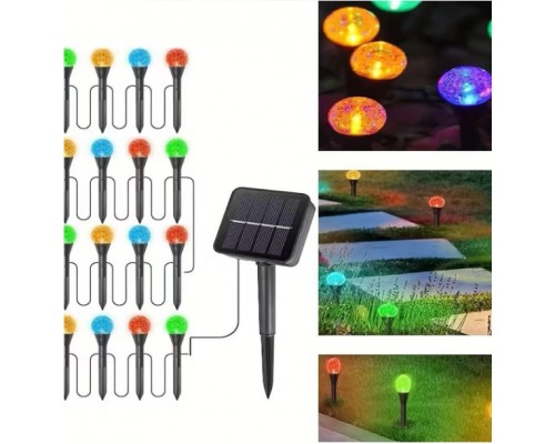 Светильники разноцветные ландшафтные на солнечной батарее оптом