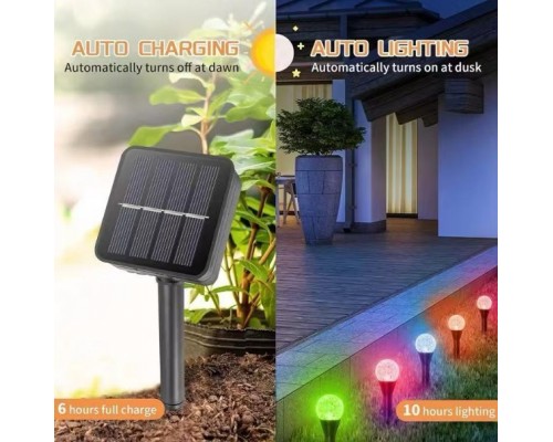 Светильники разноцветные ландшафтные на солнечной батарее оптом