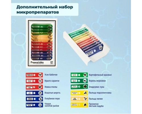 Детский микроскоп в кейсе с набором для опытов оптом