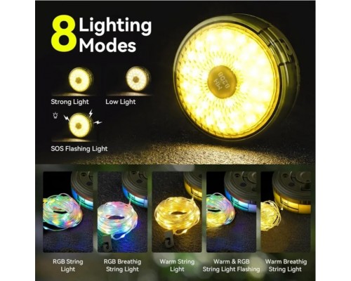 Уличный аккумуляторный фонарь с гирляндой MH8208 оптом