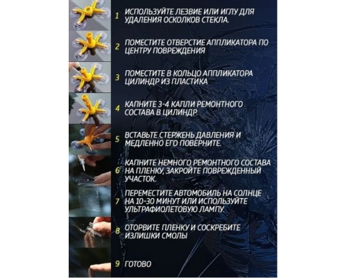 Комплект для ремонта лобового стекла Windshield оптом