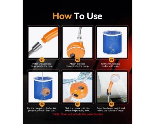 Душ аккумуляторный для кемпинга оптом