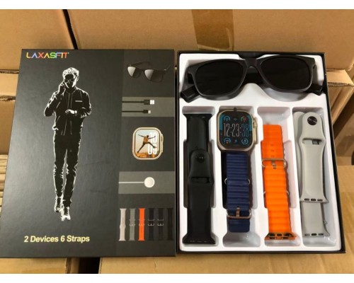 Набор смарт-часов LAXASFIT из 2 устройств с 6 ремешками оптом