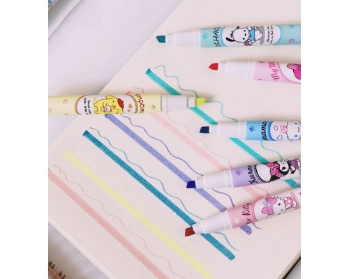 Флуоресцентная ручка маркер Sanrio 6 шт. оптом
