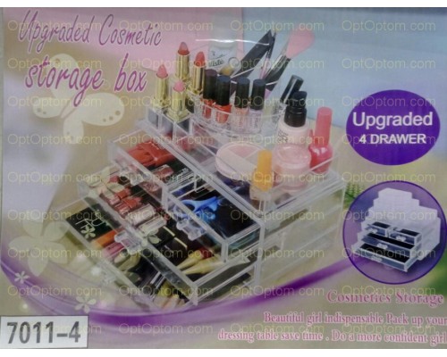 Акриловый органайзер для косметики Upgraded cosmetic storage box 7011-4 оптом