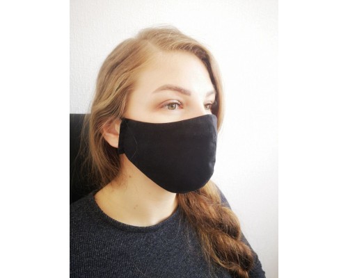 Многоразовая защитная маска чёрная оптом