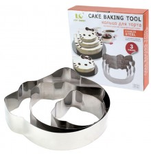 Набор форм из нержавеющей стали Hello kitty  Cake Baking Tool (3 шт) оптом