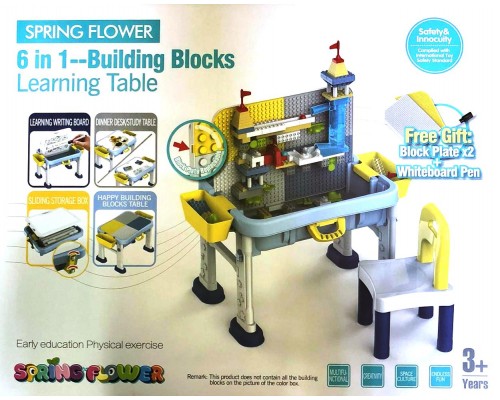 Развивающий стол spring flower 6 in 1 building blocks оптом
