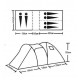 Палатка 6-местная 2-х комнатная с тамбуром и навесом 1636 оптом