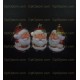 Новогодние Елочные игрушки, Санта-клаус (Santa Claus) 3 шт, высота 8 см, оптом