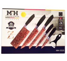 Набор из 6 ножей Meizenhaus MH-5535 из малахита оптом
