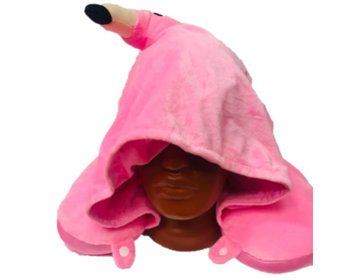 Подушка капюшон для путешествий единорог фламинго оптом