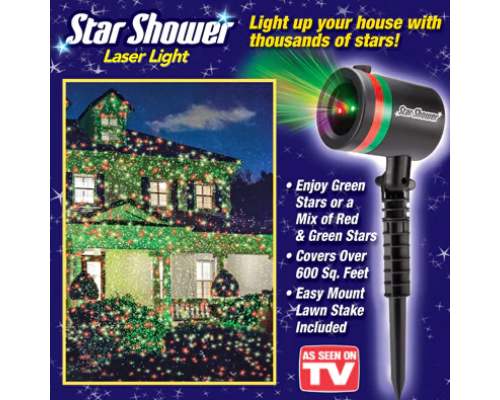 Лазерный проектор Star Shower Laser Light лазерная подсветка для дома оптом 