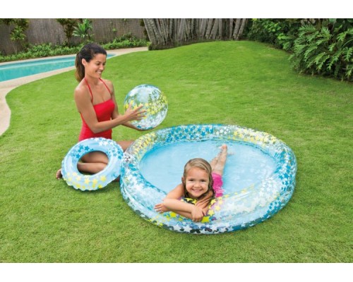 Бассейн детский надувной с мячом и кругом звездочки Intex Stargaze pool set оптом