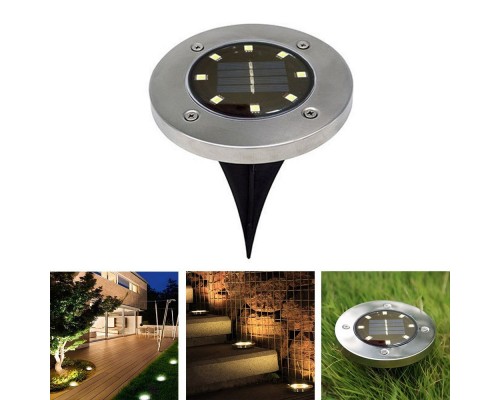 Водонепроницаемый садовый светильник на солнечных батареях 8 LED 4 штуки оптом