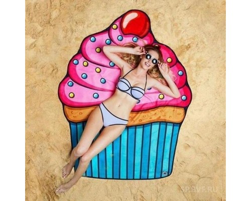 Пляжное покрывало пирожное Sweetness Cupcake оптом