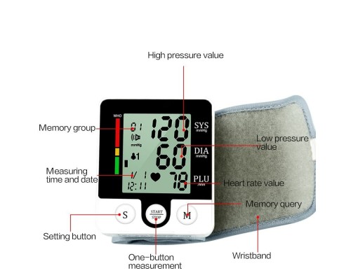 Тонометр на запястье Wrist Blood Presure Monitor CK-w132 оптом