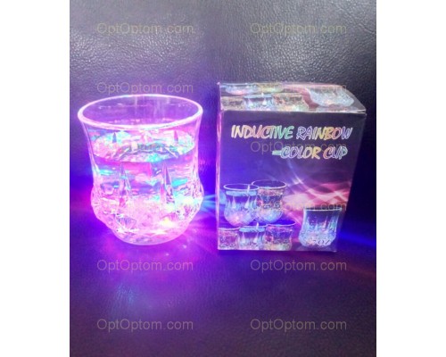 Светящийся Новогодний стакан Inductive rainbow COLOR CUR оптом
