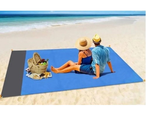 Непромокаемый пляжный коврик для пикника с сумкой чехлом 210х200 см оптом