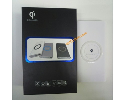 Внешний аккумулятор с беспроводной зарядкой Qi-Compatible 10000mah оптом