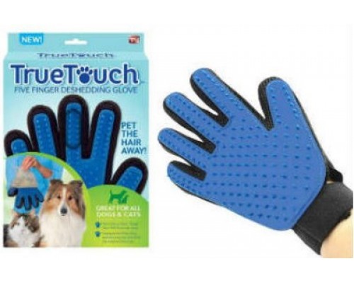Массажная перчатка для вычесывая шерсти True Touch