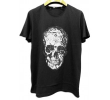 Темная мужская футболка с черепом оптом
