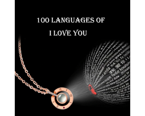 Кулон i love you на 100 языках мира оптом